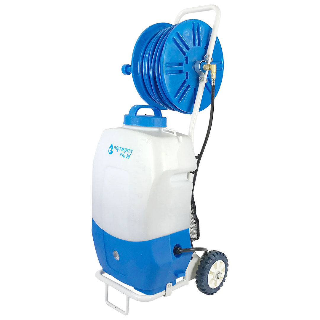 AquaSpray 5.2 Gallon Rolling Water Tank & Pump for Waterfed Pole 