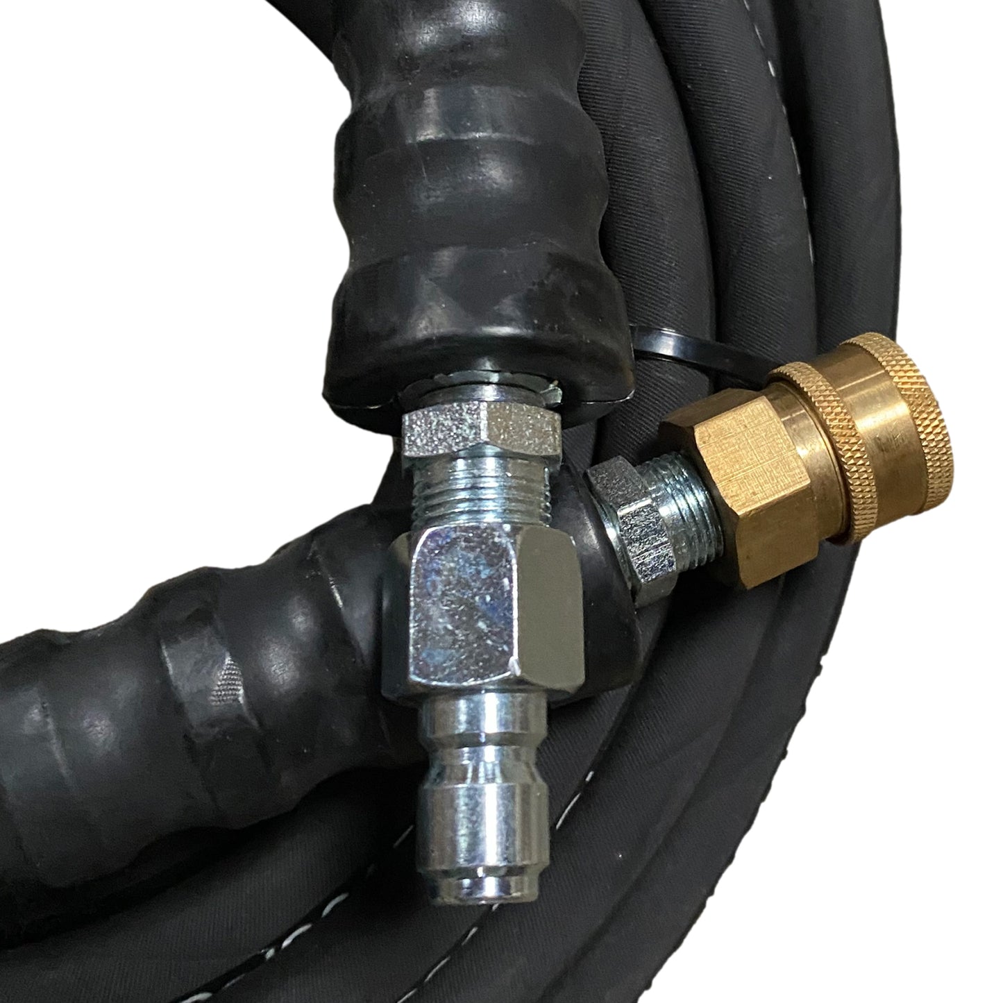 25 Feet High Pressure Hose 3000 psi, 3/8 inch male and 3/8 inch female Quick Connect, Single Braid