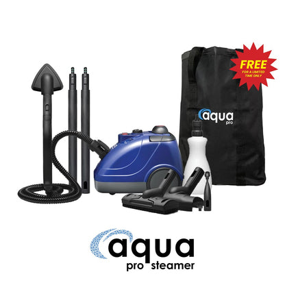 Aqua Pro Steamer - Multi-Purpose Steam Cleaner with FREE Accessory Storage Bag