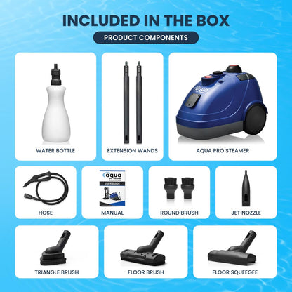 GRADE B Aqua Pro Steamer - Multi-Purpose Steam Cleaner with FREE Accessory Storage Bag