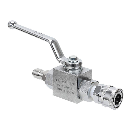 Quick Connect Shut Off Ball Valve for Pressure Washers, 3/8 Inch