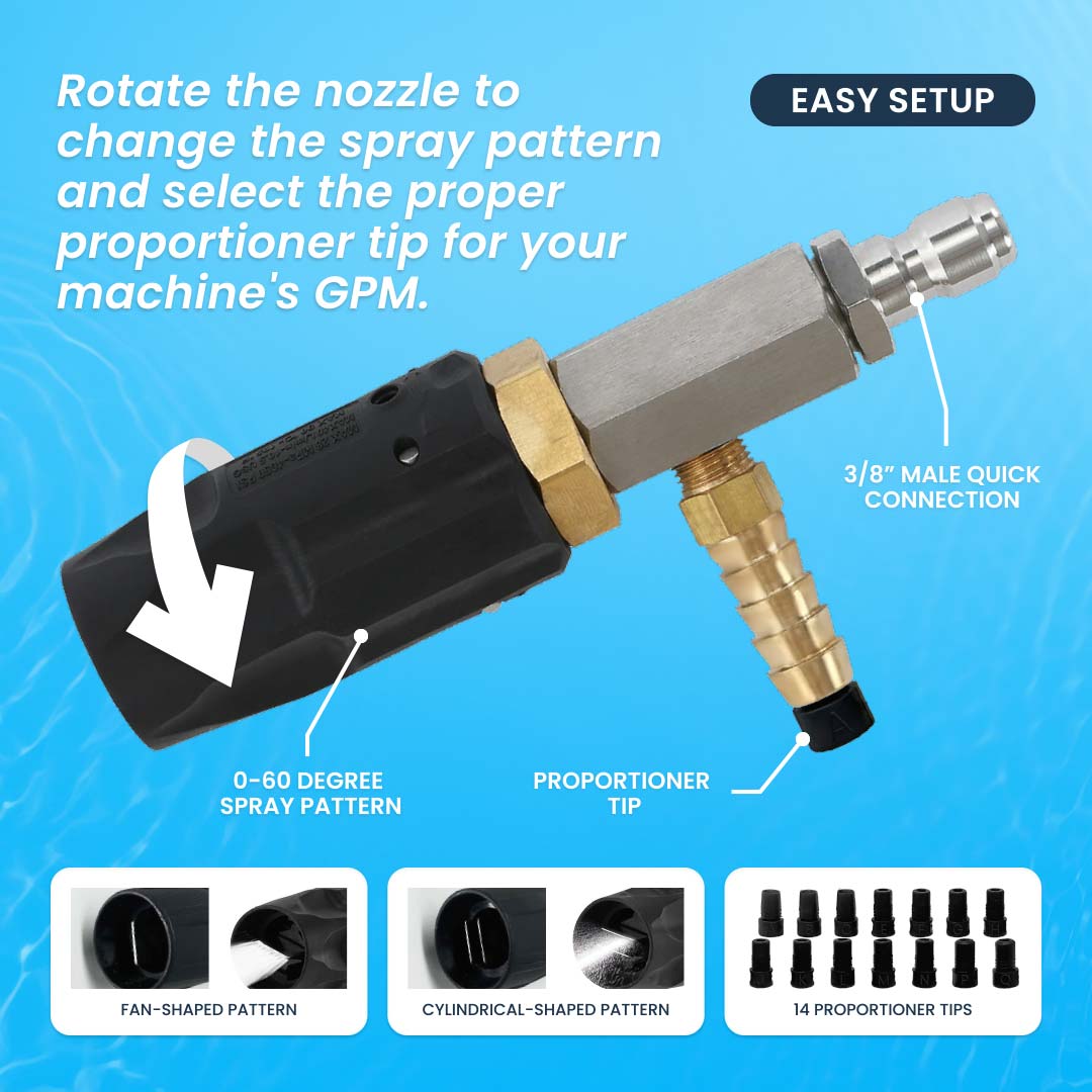 HypoJet Softwash Chemical Injector with M5 Nozzle