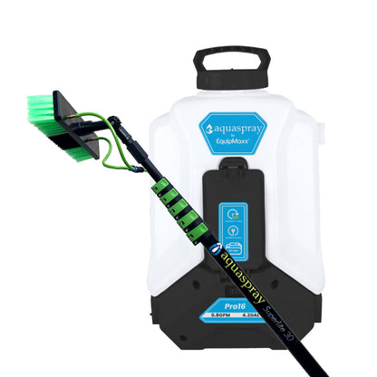 AquaSpray Pro16 - 4.2-gallon backpack tank with 30-foot aluminum water-fed pole option.