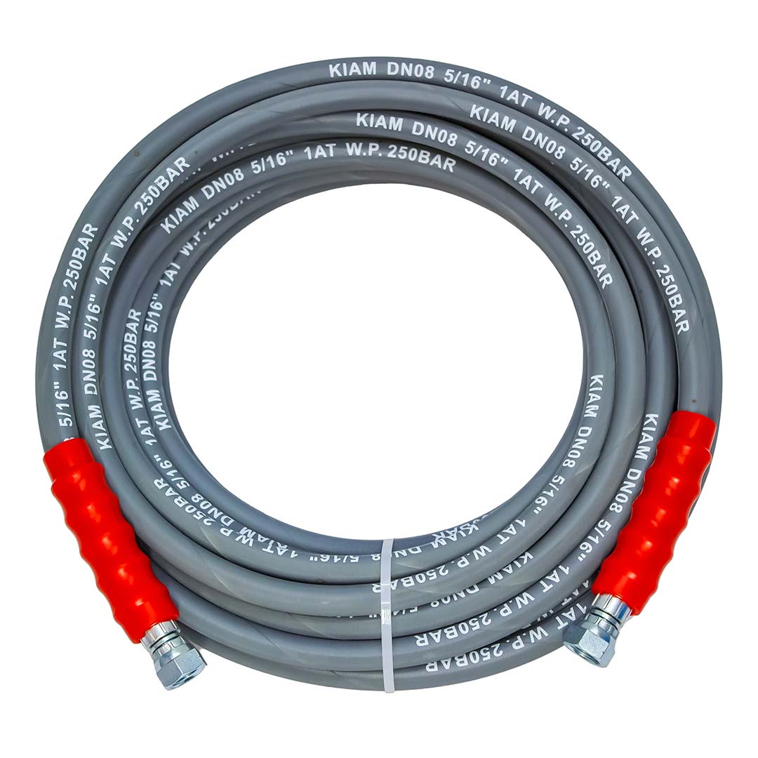 30ft Grey Double Braided Pressure Washing Hose 4350 PSI