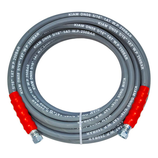 30ft Grey Single Braided Pressure Washing Hose 3200 PSI