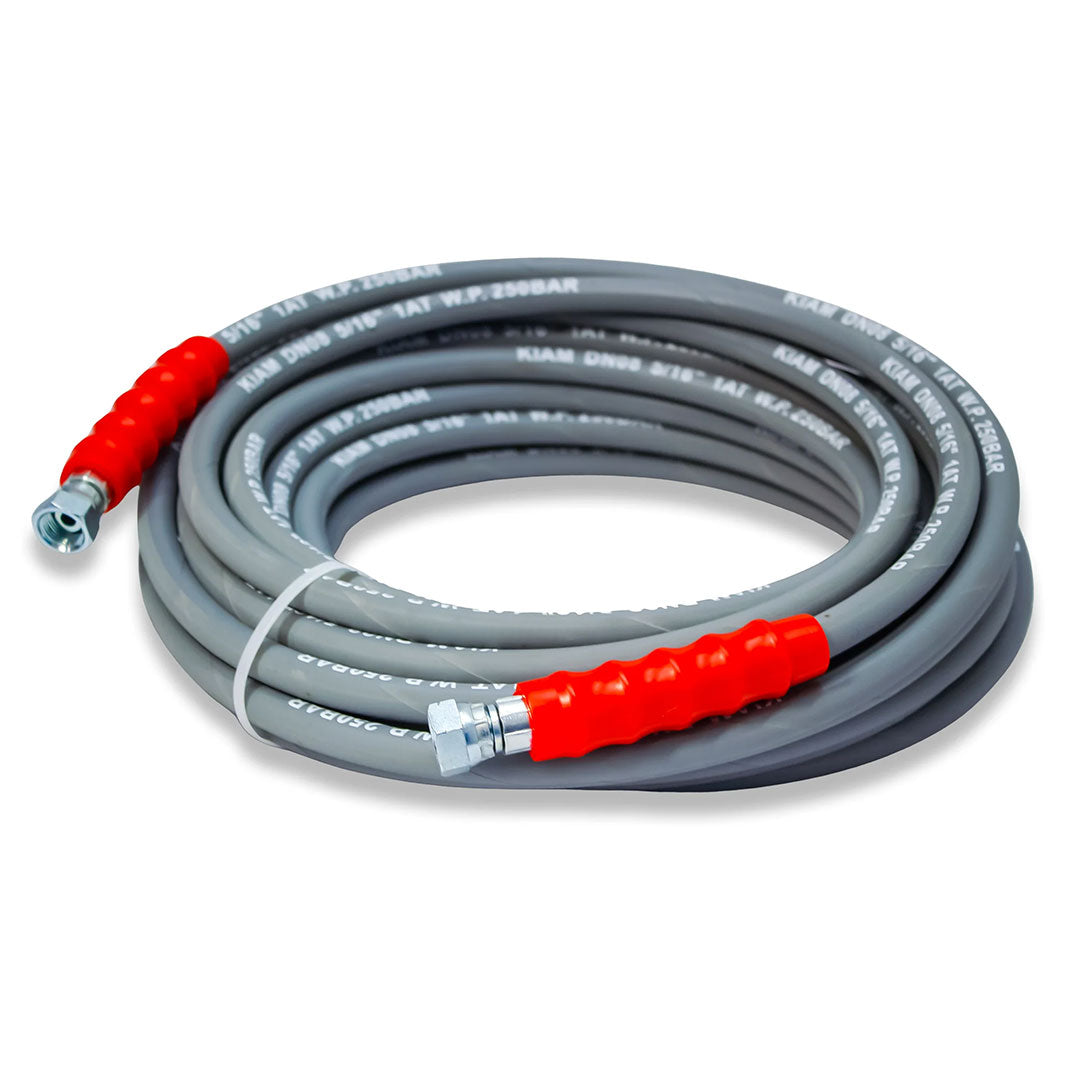 30ft Grey Single Braided Pressure Washing Hose 3200 PSI