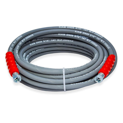 30ft Grey Single Braided Pressure Washing Hose 3200 PSI