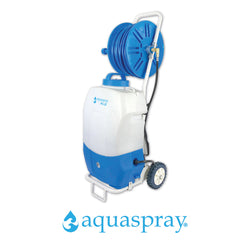 AquaSpray Pro 20 5.2 Gallon Rolling Water Tank & Pump for Water fed Pole Window and Solar Cleaning, Rechargeable 12v Battery