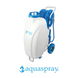 AquaSpray 12 Gallon Pro 45 Rolling Water Tank & Pump for Window and Solar Panel Cleaning, Rechargeable 12v battery