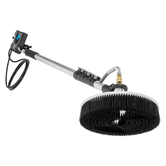 Rotary Solar Panel & Roof Cleaning Brush With 18ft Telescopic Lance for Pressure Washers by Aquaspray®