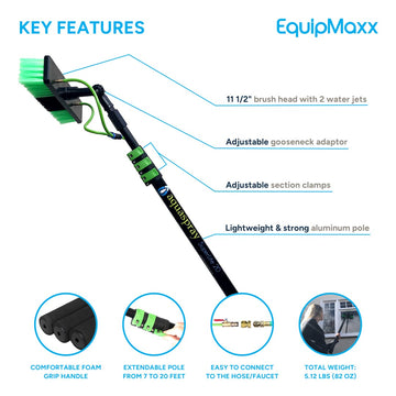 Carbon telescopic poles: water fed pole for photovoltaic panels cleaning