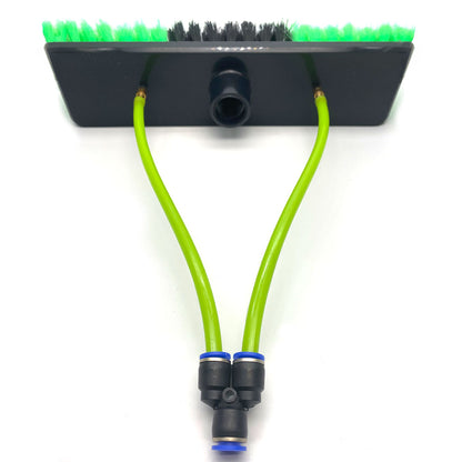 The 11-inch brush head, fully assembled with a short hose and a Y-connector.