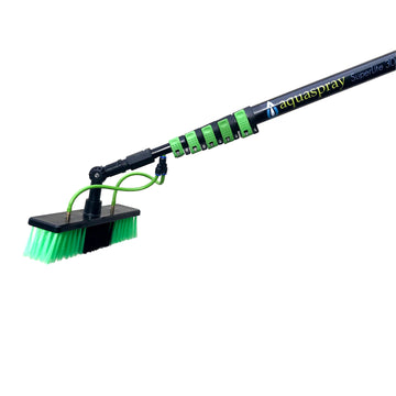 VEVOR 30 ft. Solar Panel Cleaning Brush and Pole Water Brush with