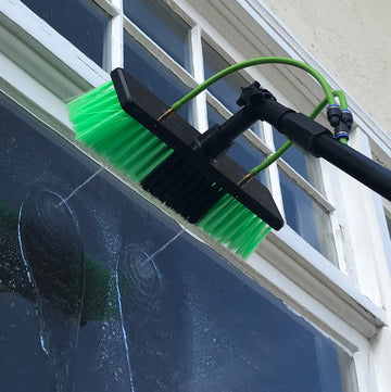 VEVOR Solar Panel Cleaning Brush and Pole 24 ft. Aluminum Window