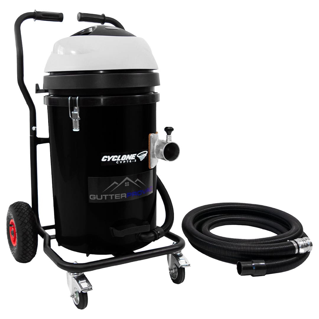 20 Gallon Cyclone II 3600W Polypropylene Gutter Vacuum with 20 Foot Aluminum Poles and Bag